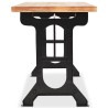 Table à manger dessus en bois de sapin massif 122x65x82 cm 