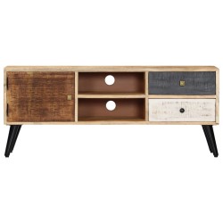 Meuble TV 115x30x47 cm Bois massif de manguier 