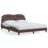 Cadre de lit sans matelas marron 160x200 cm similicuir 