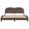 Cadre de lit sans matelas marron 160x200 cm similicuir 
