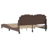 Cadre de lit sans matelas marron 160x200 cm similicuir 