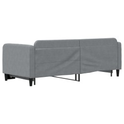 Lit de jour avec gigogne sans matelas gris clair 80x200 cm 