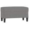 Banc Gris foncé 70x35x41 cm Tissu 