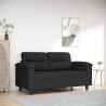 Canapé à 2 places Noir 120 cm Tissu microfibre 