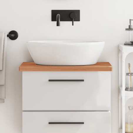 Comptoir de salle de bain 60x40x2,5 cm bois massif de hêtre 