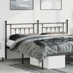 Tête de lit métal noir 193 cm 