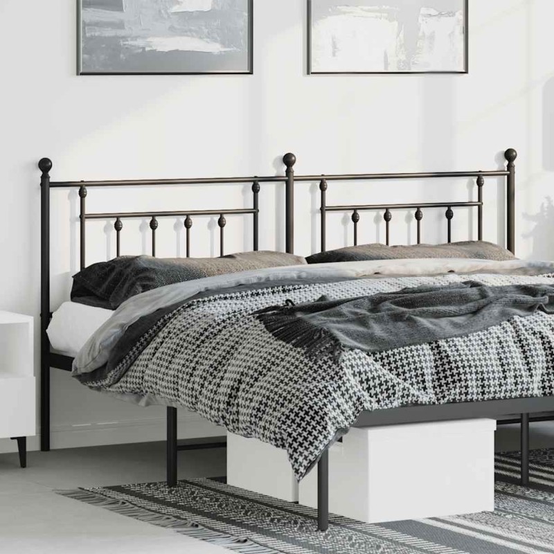 Tête de lit métal noir 193 cm Tête de lit métal noir 193 cm
