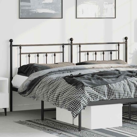 Tête de lit métal noir 193 cm 