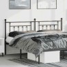 Tête de lit métal noir 193 cm 