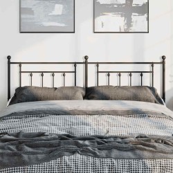Tête de lit métal noir 193 cm 