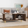 Table basse chêne marron 90x50x40 cm bois d'ingénierie 