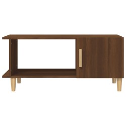 Table basse chêne marron 90x50x40 cm bois d'ingénierie 