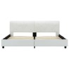 Cadre de lit sans matelas blanc similicuir 160x200 cm 