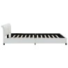Cadre de lit sans matelas blanc similicuir 160x200 cm 