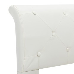 Cadre de lit sans matelas blanc similicuir 160x200 cm 