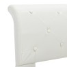 Cadre de lit sans matelas blanc similicuir 160x200 cm 