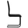 Chaises à manger cantilever lot de 2 noir similicuir 