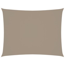 Voile de parasol tissu oxford rectangulaire 3,5x4,5 m taupe 