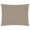 Voile de parasol tissu oxford rectangulaire 3,5x4,5 m taupe 
