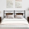 Tête de lit chêne fumé 150 cm bois d'ingénierie et acier 