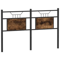 Tête de lit chêne fumé 150 cm bois d'ingénierie et acier 