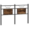 Tête de lit chêne fumé 150 cm bois d'ingénierie et acier 