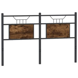 Tête de lit chêne fumé 150 cm bois d'ingénierie et acier 
