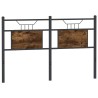 Tête de lit chêne fumé 150 cm bois d'ingénierie et acier 