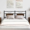 Tête de lit chêne marron 150 cm bois d'ingénierie et acier 