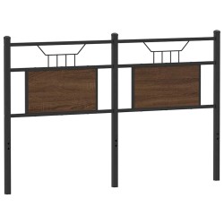 Tête de lit chêne marron 150 cm bois d'ingénierie et acier 