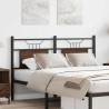 Tête de lit chêne marron 150 cm bois d'ingénierie et acier 
