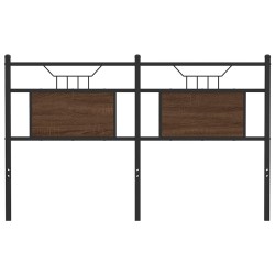 Tête de lit chêne marron 150 cm bois d'ingénierie et acier 
