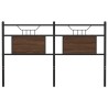 Tête de lit chêne marron 150 cm bois d'ingénierie et acier 