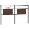 Tête de lit chêne marron 150 cm bois d'ingénierie et acier 
