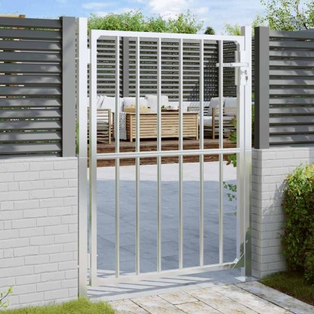 Portail de jardin 100x125 cm acier inoxydable 