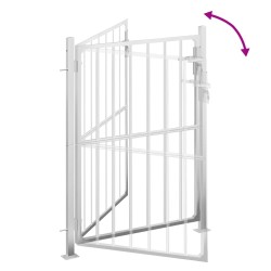 Portail de jardin 100x125 cm acier inoxydable 