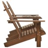 Chaises de jardin Adirondack avec table bois de sapin marron 