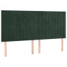 Têtes de lit 4 pcs Vert foncé 90x5x78/88 cm Velours 