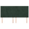 Têtes de lit 4 pcs Vert foncé 90x5x78/88 cm Velours 