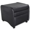 Fauteuil pliable noir similicuir 