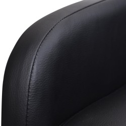 Fauteuil pliable noir similicuir 