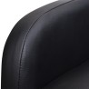 Fauteuil pliable noir similicuir 