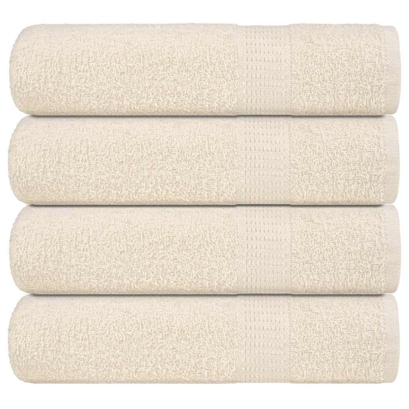 Serviettes de bain 4 pcs crème 100x150 cm 360 g/m² 100% coton 