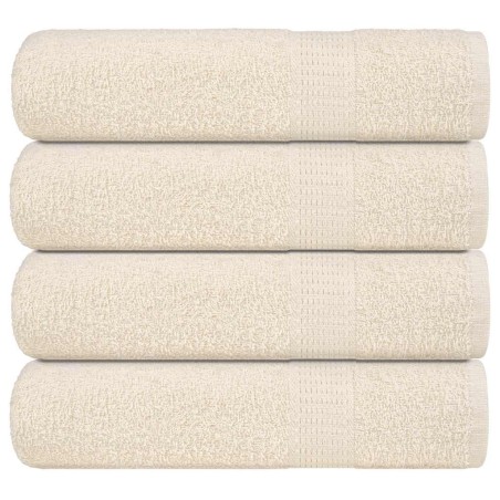 Serviettes de bain 4 pcs crème 100x150 cm 360 g/m² 100% coton 