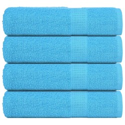 Serviettes de bain 4pcs turquoise 100x150cm 360 g/m² 100% coton 
