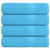 Serviettes de bain 4pcs turquoise 100x150cm 360 g/m² 100% coton 