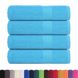 Serviettes de bain 4pcs turquoise 100x150cm 360 g/m² 100% coton 
