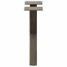 Pieds de table basse en forme de X, 2 pièces, acier naturel, 40 x (30-31) cm 