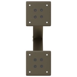 Pieds de table basse en forme de X, 2 pièces, acier naturel, 40 x (30-31) cm 