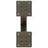 Pieds de table basse en forme de X, 2 pièces, acier naturel, 40 x (30-31) cm 